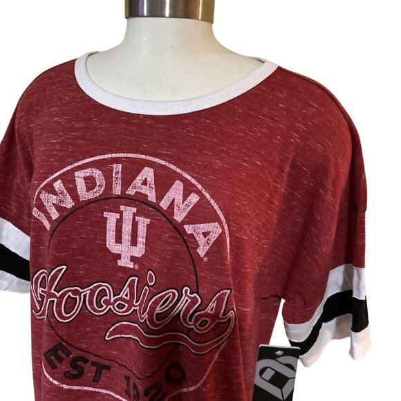 Indiana Hoosiers Colosseum Adventure Red SS Scoop Neck T Shirt Women's M NEW - Picture 4 of 7